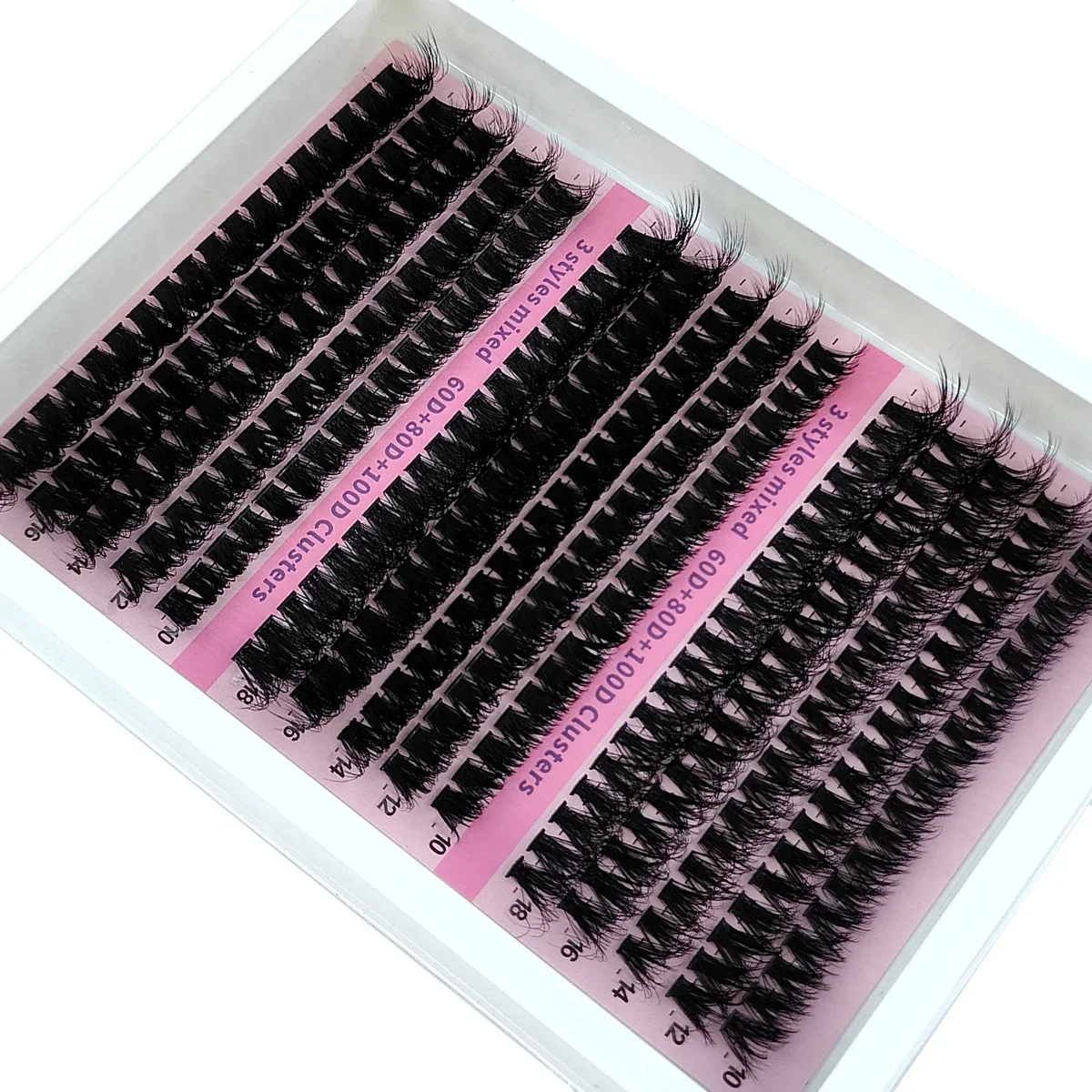 Neue 5D 15-Reihen DIY Flauschige Wimpernbüschel 60D-200D Dicke Wimpernbüschel Wispy Einzelwimpern 10-20mm Cluster Wimpernverlängerung