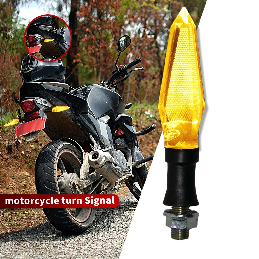 LED Turn Signals with DRL Ultra Bright, Universal Sequential Blinker Lamp for Motorcycle, Compatible with Kawasaki Yamaha Honda