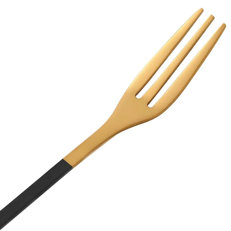 Aço inoxidável Folha Aperitivo Sobremesa, Lava-louças Safe, Black Gold, 10 Pcs