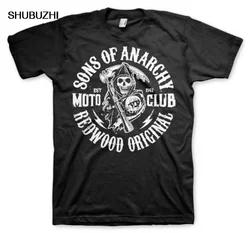 bawełniany tshirt męski letni t-shirt rozmiar euro T Shirt Sons Of Anarchie Soa Redwood Original Moto Club Pull Homme Hybris