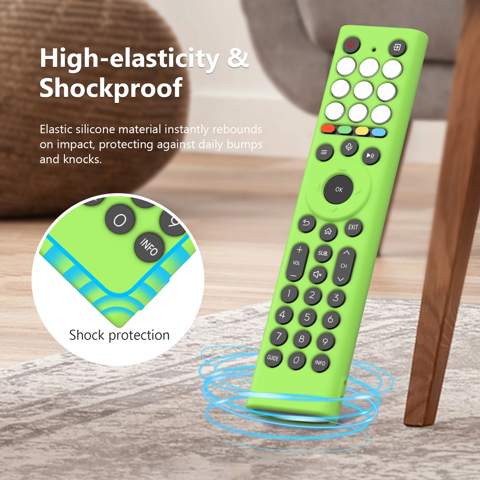 

Soft Silicone Case for HISENSE ERF2K38H Remote Control, Non-Slip Texture Shockproof Protective Cover Shell