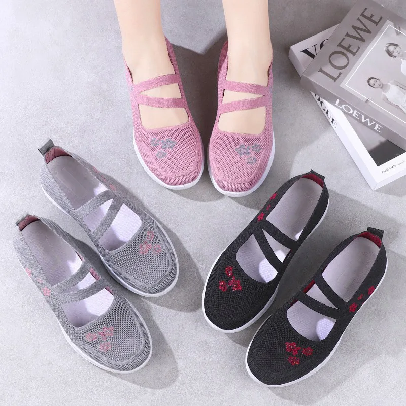 Women Shoes 2024 Summer New Female Casual Flat Shoes Breathable Comfortable Woman Outdoor Walking Footwear Mom Leisure Loafers