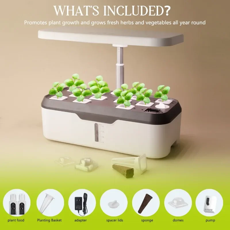 Growing system hydroponics flowerpot grow system Horticulture Grow Light  kit water pump