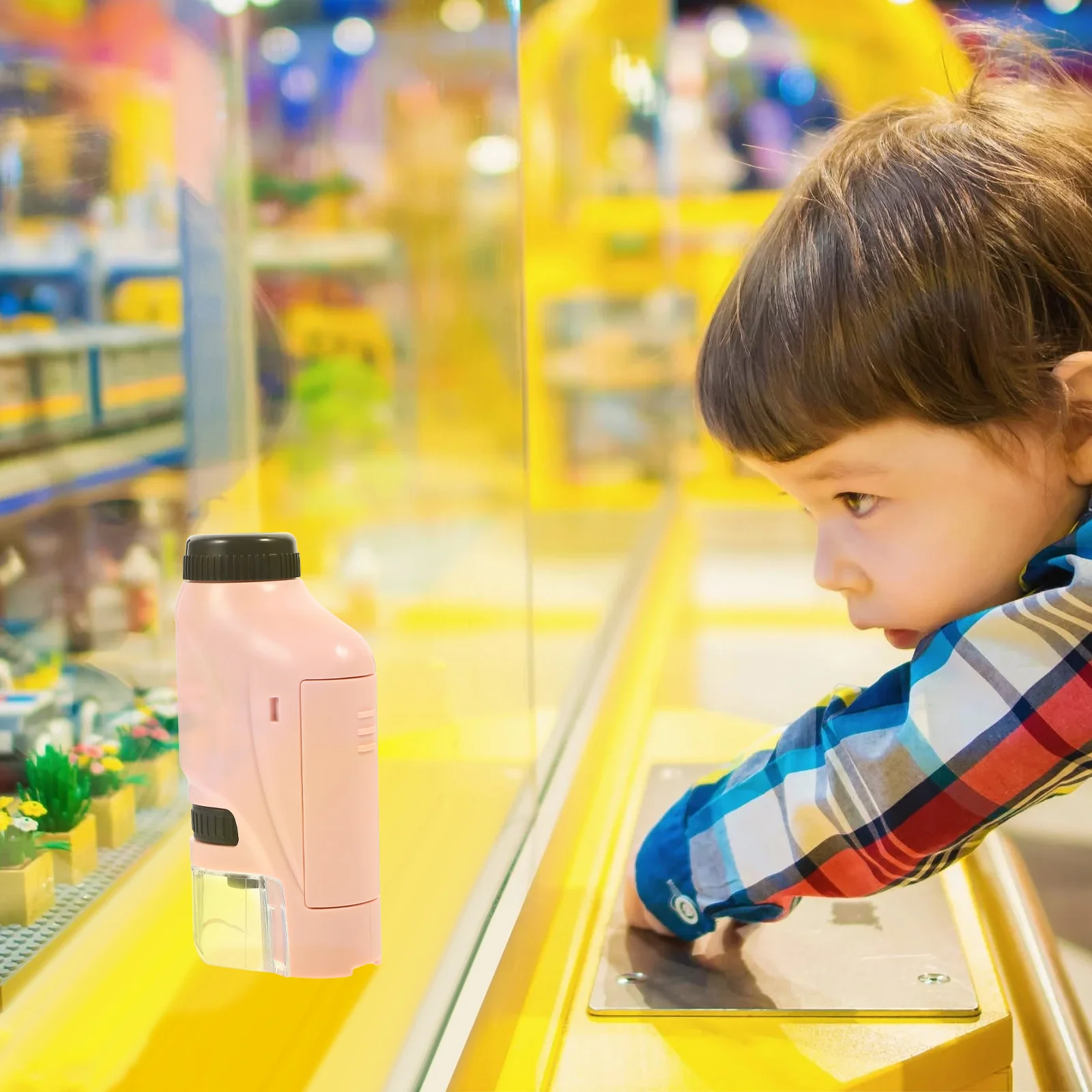 Microscópio infantil portátil abs observador biológico monocular ciência experimento educacional acessório material escolar estudante