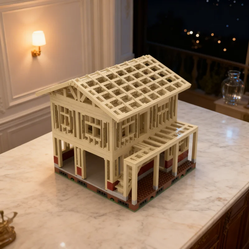 

2337pcs MOC Unfinished House 2 City Construction Model Building Blocks Creative Gift DIY Display Decor Adult Premium Kids Desk