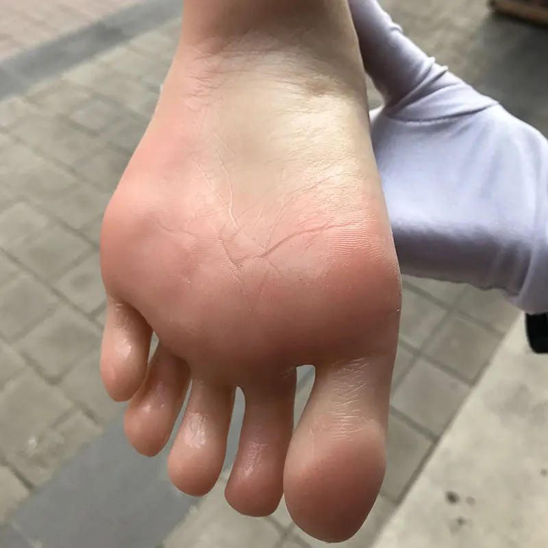 1 نابض بالحياة أنثى سيليكون القدم نموذج الأحذية الجوارب وهمية مسمار عرض الأوعية الدموية أقدام مطاطية بشرية مرئية الوثن TG37D