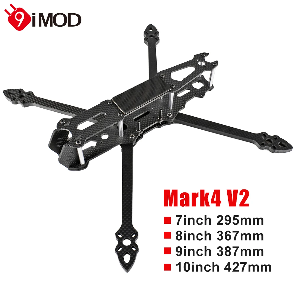 

9IMOD MAK4 V2 7/8/9/10inch 295/367/387/427mm 3K Carbon Fiber 6mm Arm For RC FPV Freestyle Long Range Racing