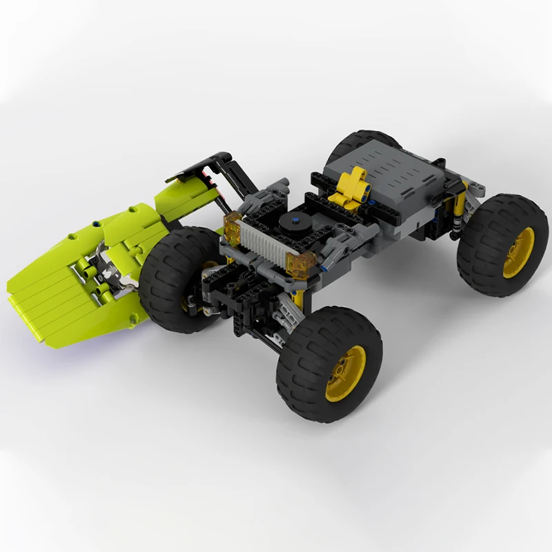 444PCS MOC 8165 몬스터 점퍼 테크닉 리메이크 DIY 모듈식 빌딩 블록 자동차 모델 조립 교육 장난감