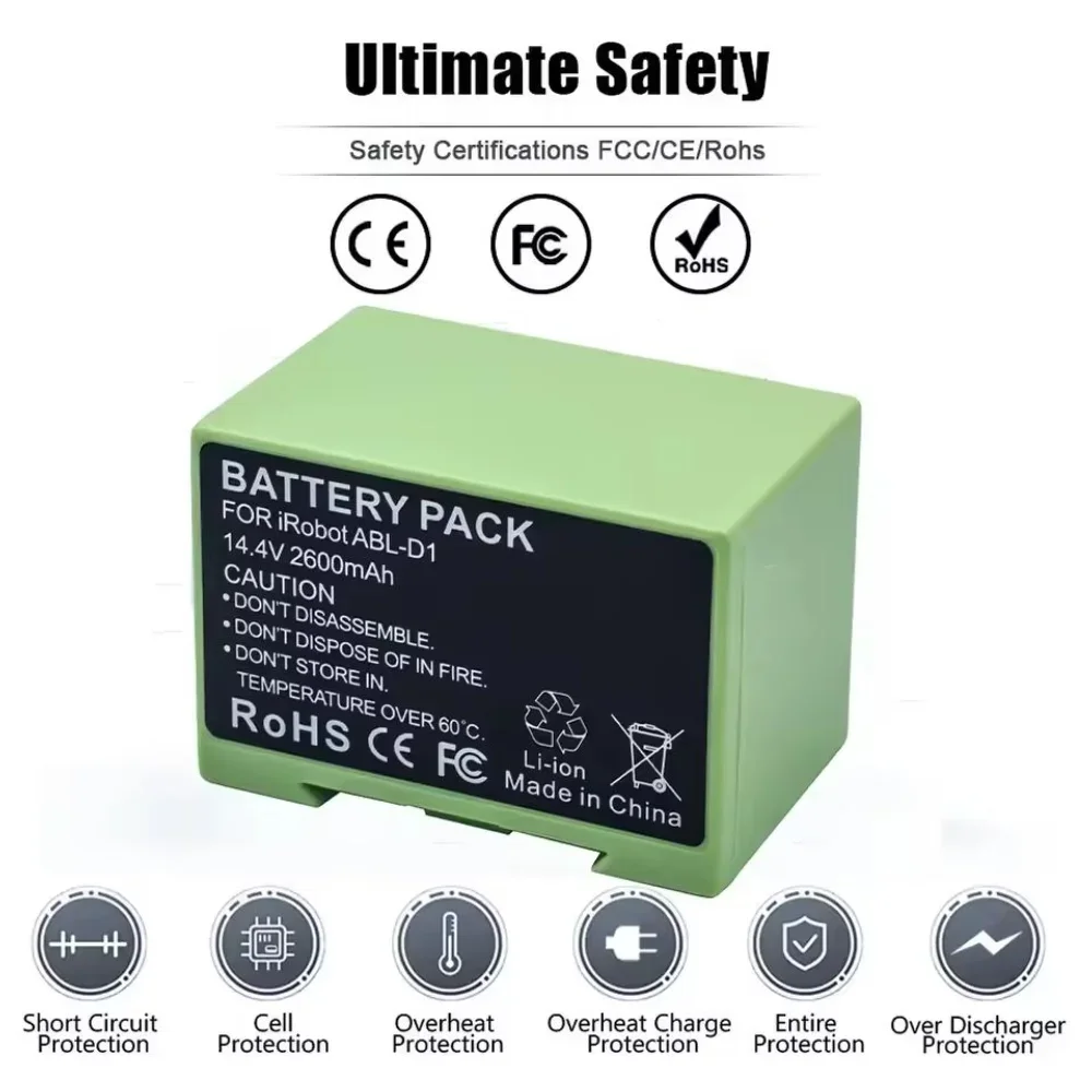 Original Replacement Battery  ABL-D1 For iRobot  Roomba i7 i7+ i8 e5 e6 7550 5150 e515020 e57150 e5152 e5154 e5158 i3 i4 6800mAh