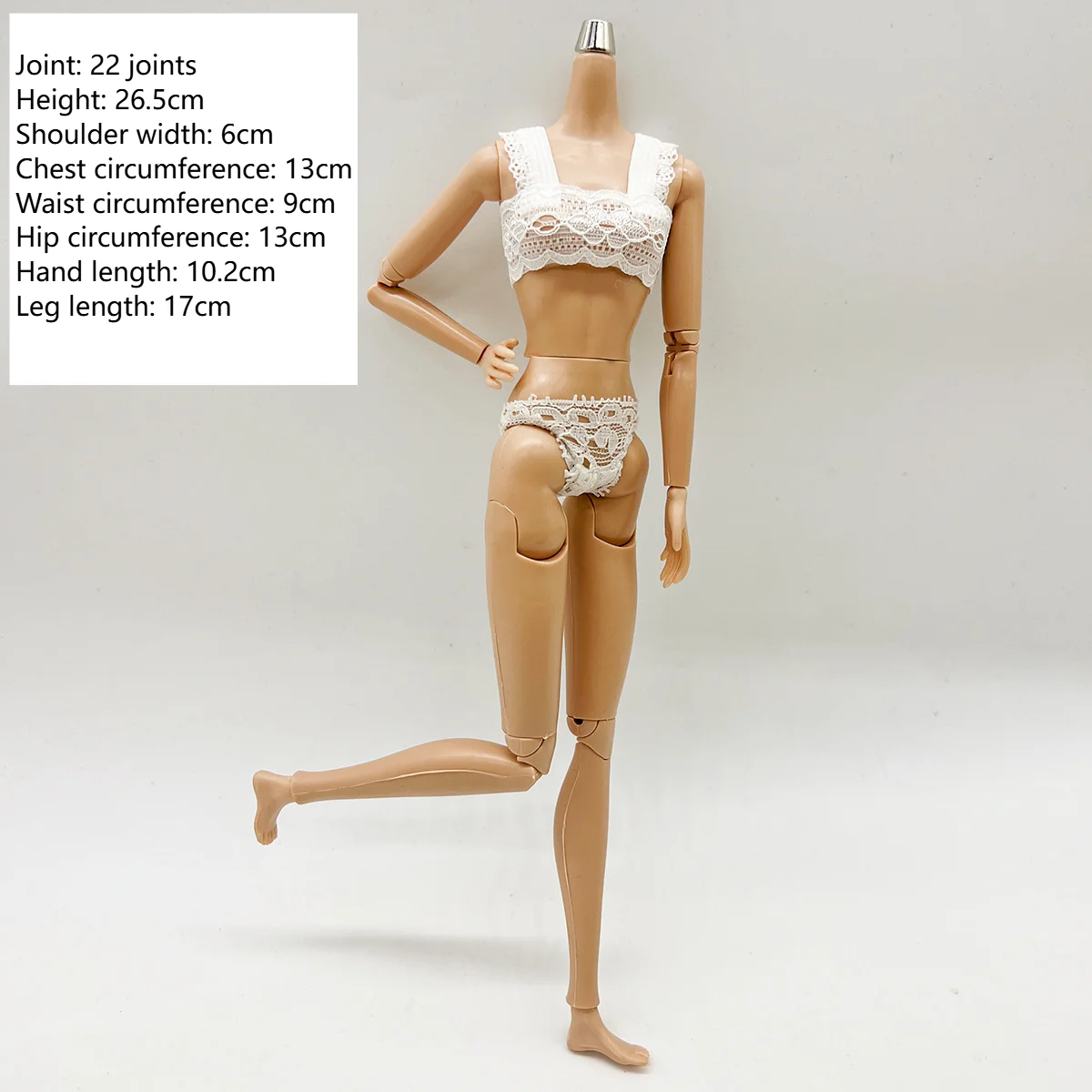 Supermodels Body 22 Multi Joint DIY Girl Toy High Quality Doll Body White Beige Brown Black Movable Nude Body 1/6 Female Dolls