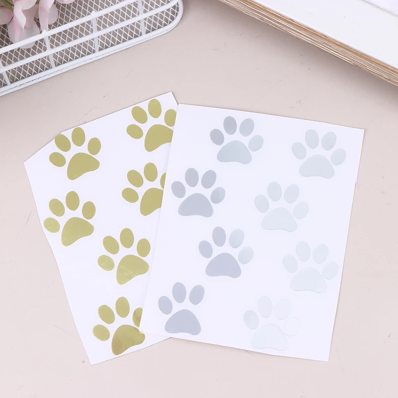 

DIY Cute Cat Paw Bike E-Bike Frame Reflective Stickers Bicycle Body Road MTB Bikes Tube Moto Helmet Vinyl Decals Accessories