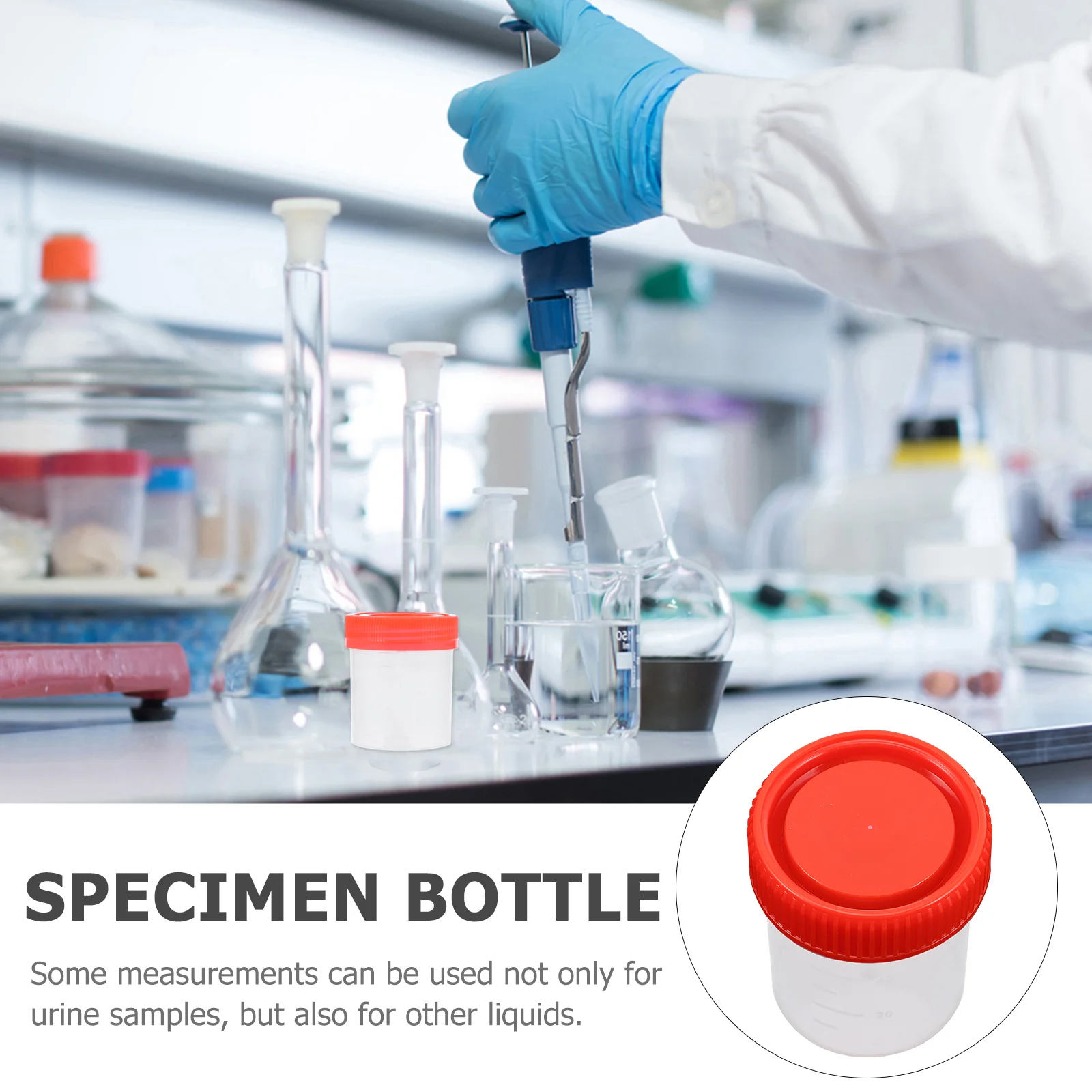 샘플 컵 표본 컵, 스크류 캡 뚜껑이 있는 용기, 플라스틱 수집 테스트용 소변, 10 개