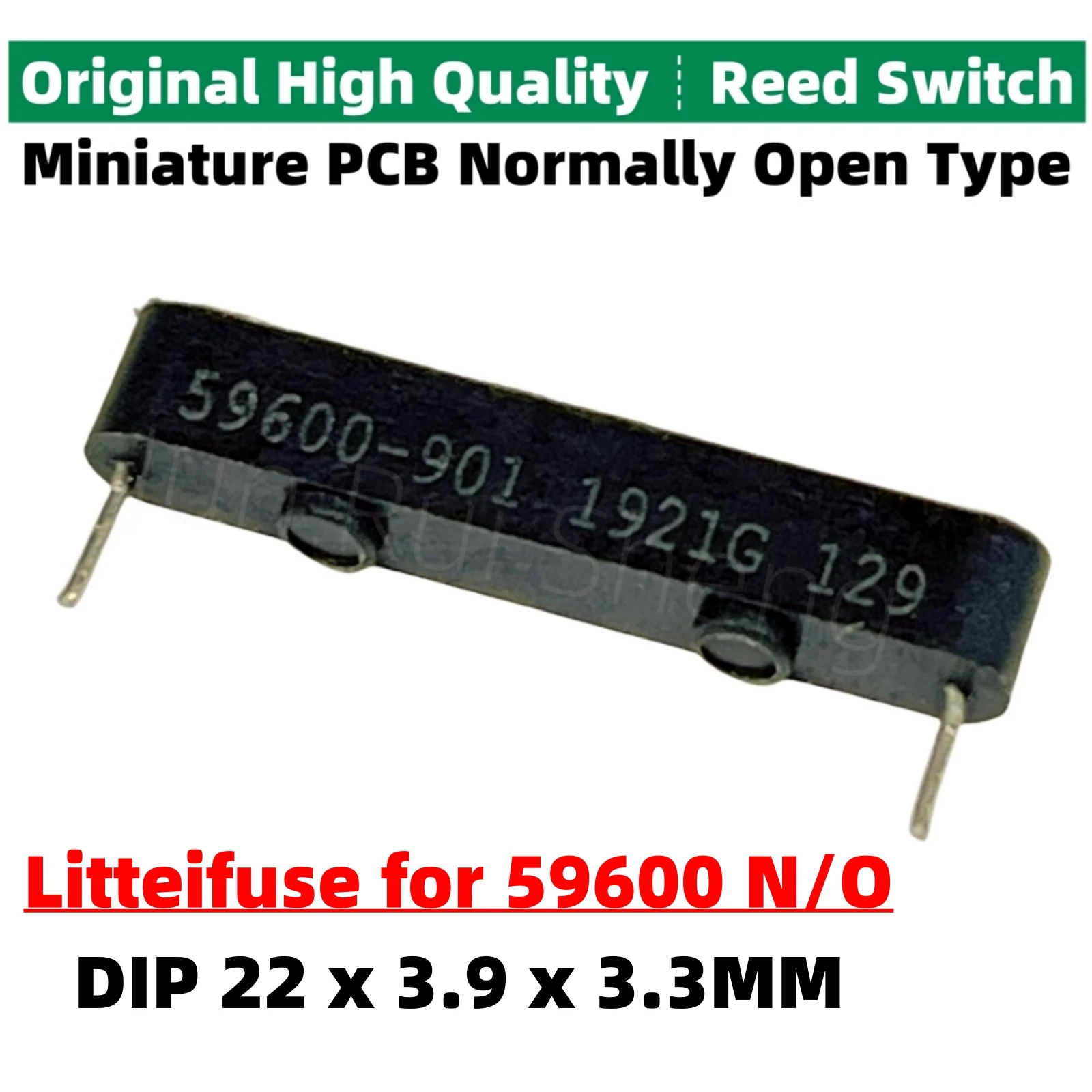 Litteifuse 59600 Miniatur PCB Mountable Reed Switch 22*3.9*3.3MM Biasanya Terbuka N/O 59600-901 Sensor Induksi Kontak Magnetik