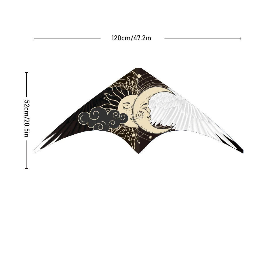 Sun and Moon Stunt  Sea King Stunt Kite Set Dual Theme Design Beach Kite Flying Adventure