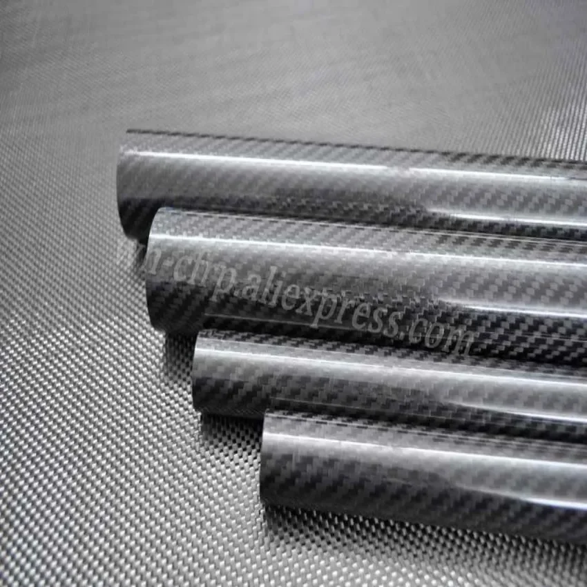 3K Roll Wrapped Carbon Fiber Tube 12mm*6mm*500mm 3K High Glossy Twill Surface