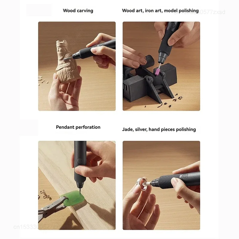 Xiaomi Mijia Electric Grinding Pen 22000r/min Brushless Motor Fast Carving Polishing Burnishing Drilling Mini Grinder DIY Tools