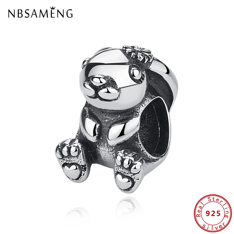 

Original 100% 925 Sterling Silver Charm Bead Fit Pandora Bracelets Easter Bunny Rabbit Charms Women DIY Jewelry Gift