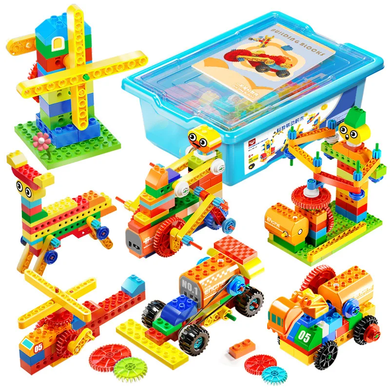 Big Block Robotic Educational Gear Machinery STEM Robot Science Set Building Blocks Compatible Children's Birthday Present