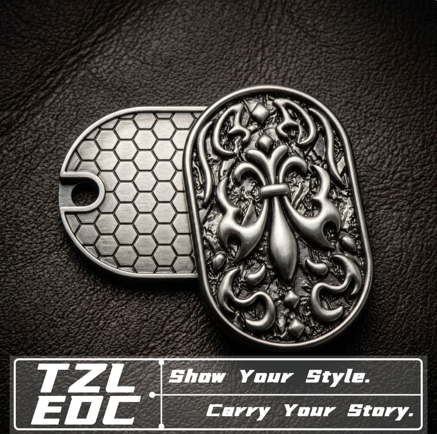 Rotating card pusher EDC decompression toy 