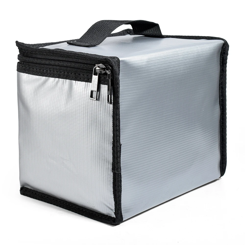 Lipo Guard ความปลอดภัยกระเป๋าทนไฟป้องกันการระเบิดแบบพกพา Lipo ความปลอดภัยกระเป๋า 215*145*165 มม.สําหรับ RC FPV Racing Drone รถแบตเตอรี่ปลอดภัย