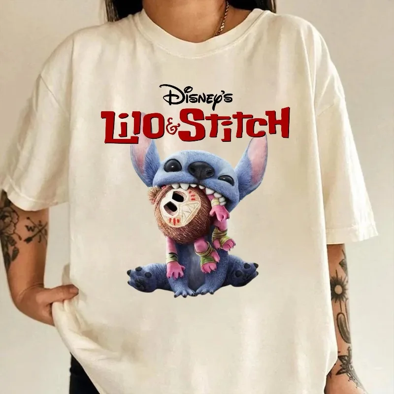 ディズニー アクアレル マジック キングダム シャツ レディース ピュアコットン Tシャツ 新しい男性と女性のカジュアルファッション ストリートウェア