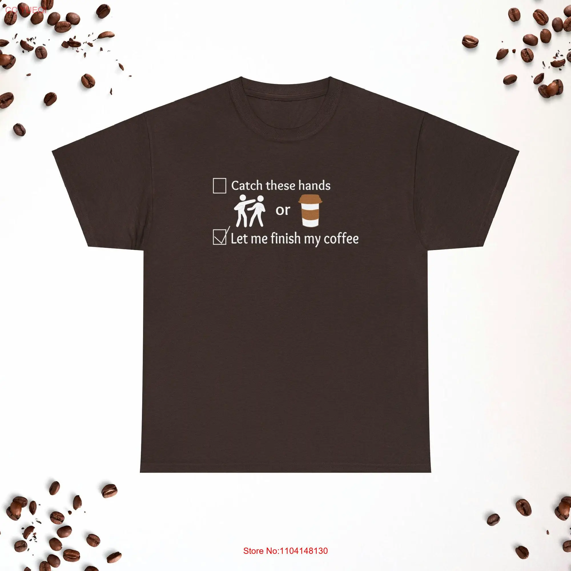 Coffee or Fight T Shirt s Foodie Barista Lover Funny  long or short sleeves