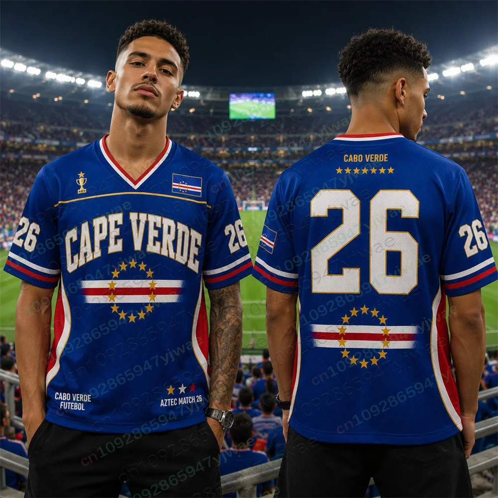 2026 Cabo Verde No.1 goalkeeper Football Jersey Soccer Shirt Top Loose Breathable Speed Drying Sportswear Top Men Women T-Shirt