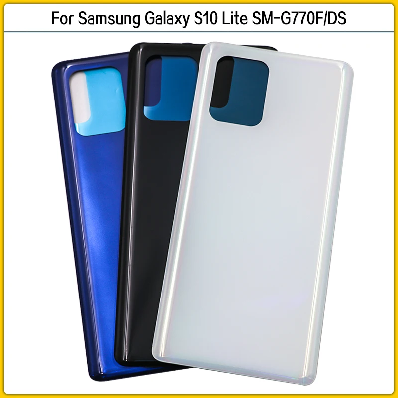 10PCS For Samsung Galaxy S10 Lite SMG770DS G770F Battery Back Cover Rear Door Plastic Panel S10Lite Housing Case Adhesive Replac