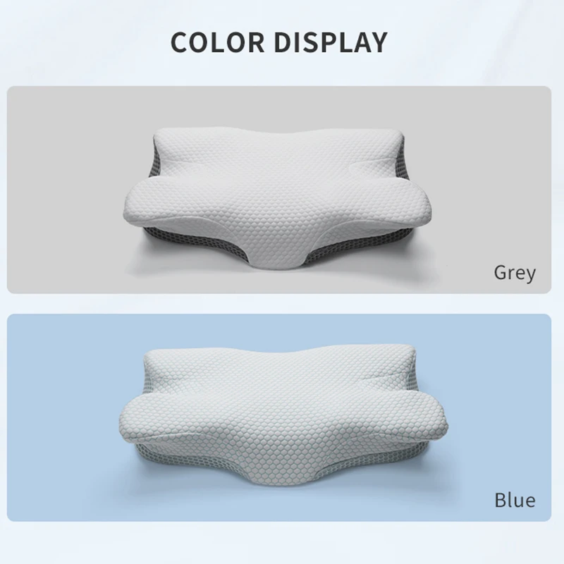 HNOS Ew Arrival Patented Folding Neck Shape Memory Foam Anti Snore Sleep Bed Pillow