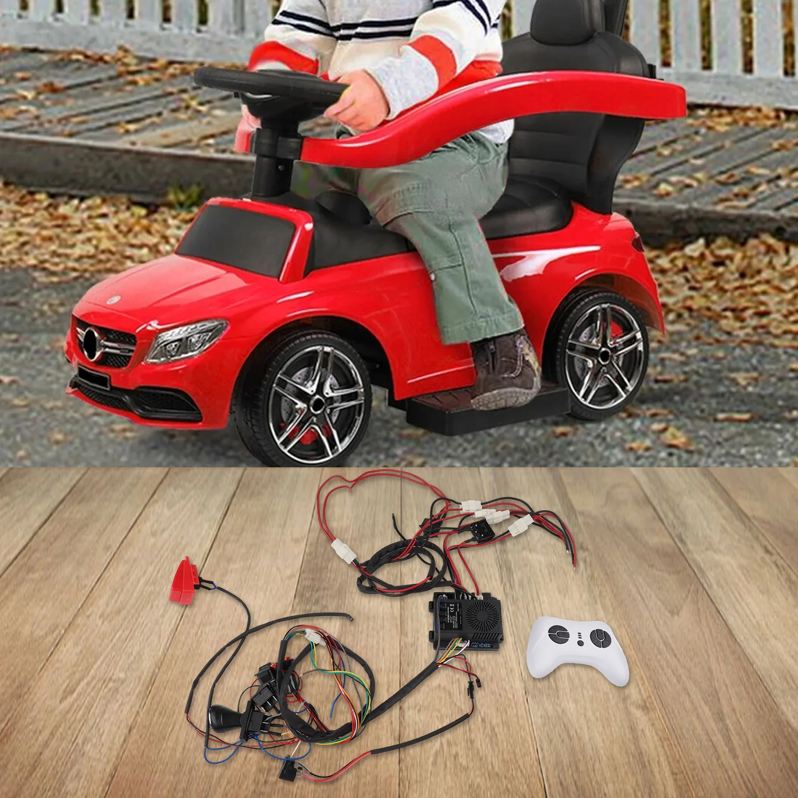 24V DIY Wires Harness Conversion Kit For Kid's Ride On Toys Car 2.4G Switch Control Box Replacement Parts Power Supplies