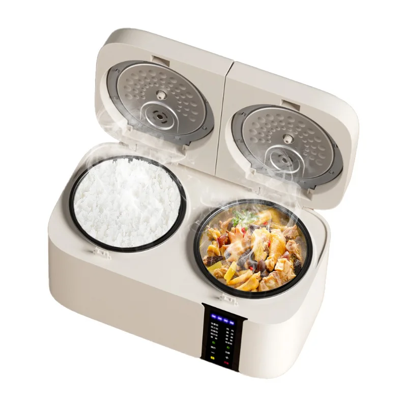 Large Capacity Double-Bile Non-Stick Multi-Functional Integrated Pot Electric Household Rice Cooker Heat Preservation Features