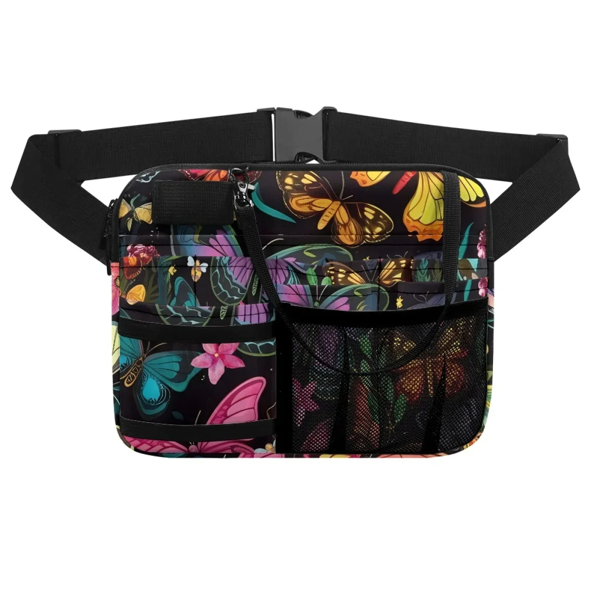 Luxury Designer Colorful Butterfly Print Medical -Pack Nurse Belt Organizer marsupio per accessori per infermiere Utility New