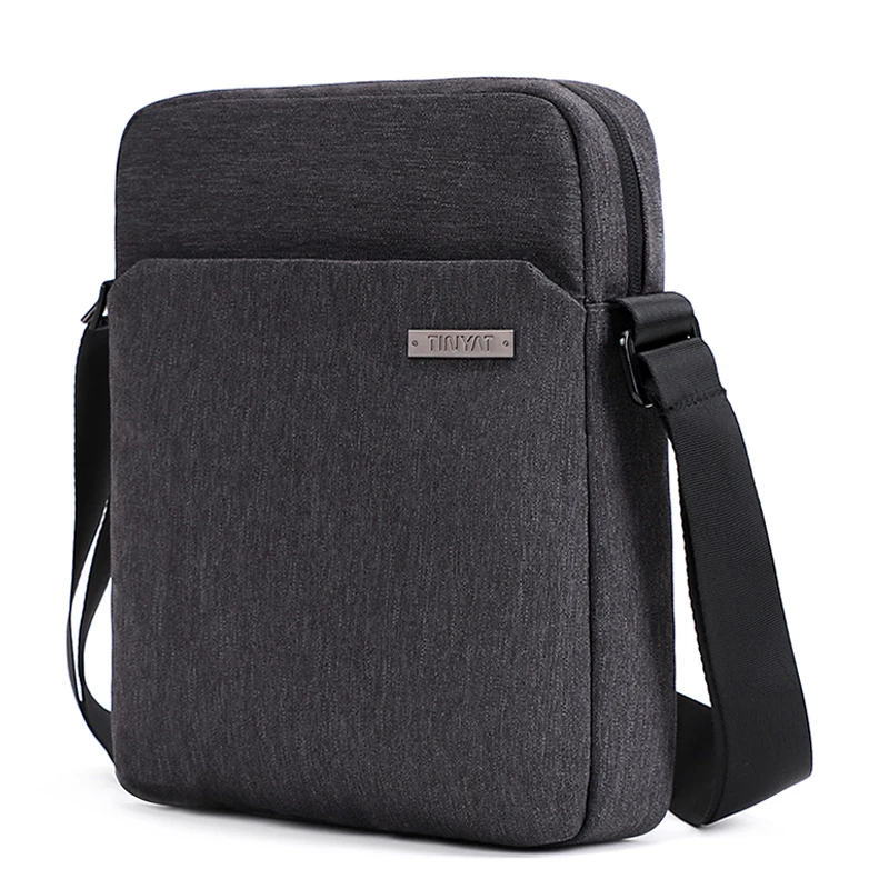 TINYAT Man's Simple Waist Bag Water Resistant Shoulder Bag Business Crossbody Bag work outdoor  for Daily Use Travel Office