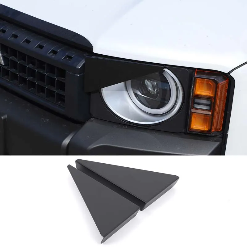 

Aluminum Alloy Black For Toyota Land Cruiser Prado 250 LC250 2024+ Car Headlight Decorative Accessories (Round Light Version)