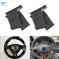 Hand-stitched Car-styling Steering Wheel Perforated Microfiber Leather Cover For BMW E46 E39 X5 E53 Z3 E36 2000 2001 2002