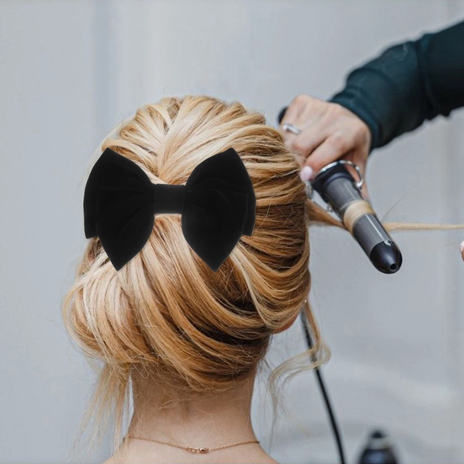 

Модные заколки для волос с бантом, красивая заколка для женщин и девочек, черные прочные безопасные аксессуары для волос, идеальный подарок