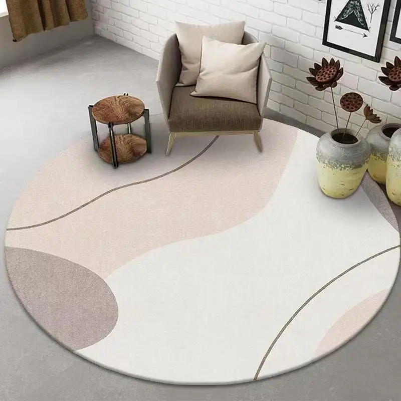 Vikama Christmas Series Runder Teppich für Wohnzimmer, schmutzabweisend, Dekoration, Sofakissen, Schlafzimmer, Bett, Decke, Tisch- und Stuhlmatte