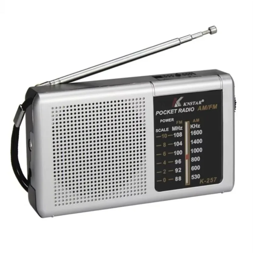 XIKCU AM FM Portable Mini Two Band Radio Full-wave Band Battery Powered Radio BuiltIn Speaker Outdoor Emergency Radio for Elders