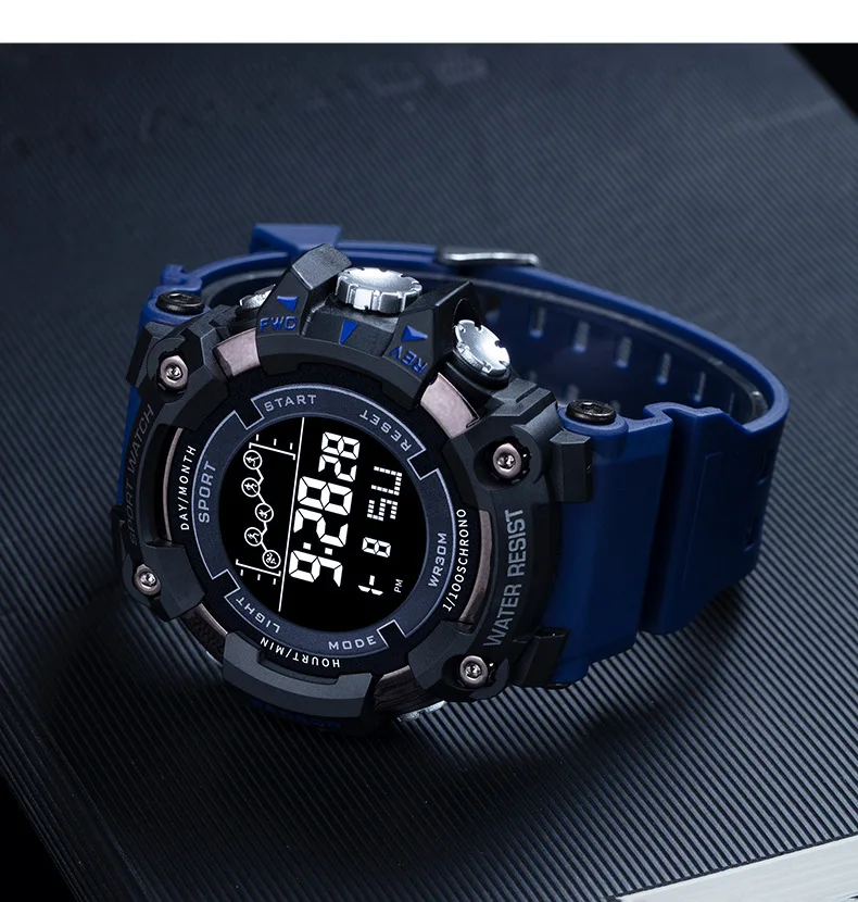 UTHAI CQ275 Fashionable, casual, cool multifunctional electronic watch, sports trend men\'s watch, waterproof multi-color clock