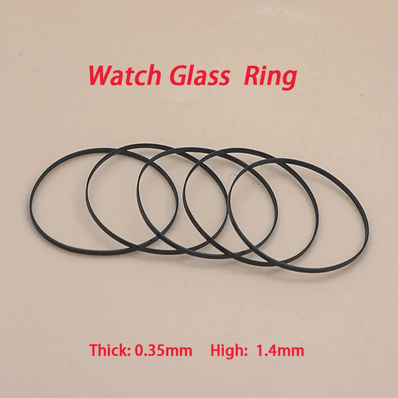 Black Gasket O-Ring Fit Seiko Tissot Citizen Watch Accessories Glass Crystal  Dia 28-32mm Thickn 0.35mm Height 1.4mm Men‘s W