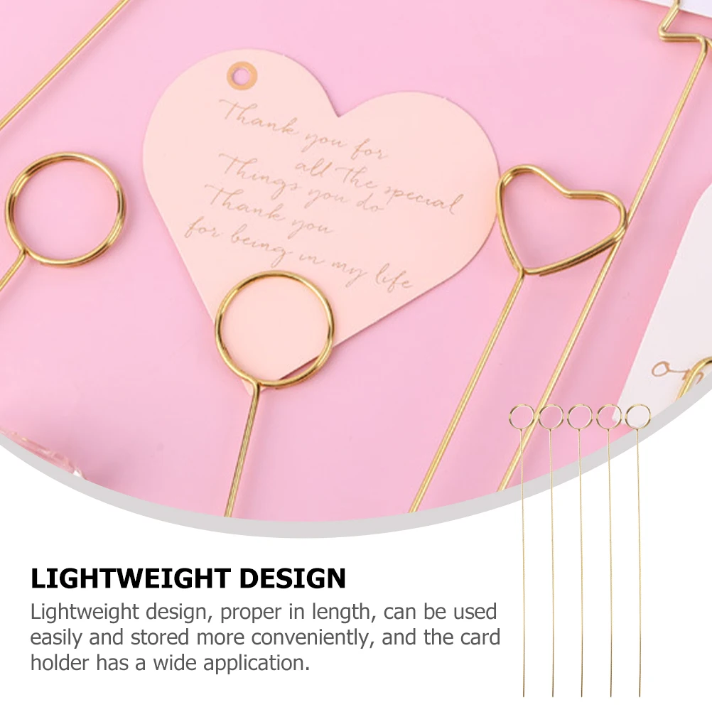 

40 Pcs Round Flower Insert Photo Clip Card Holders Picture Floral Arrangement Stick Bouquet Pick Clips Wrought Iron