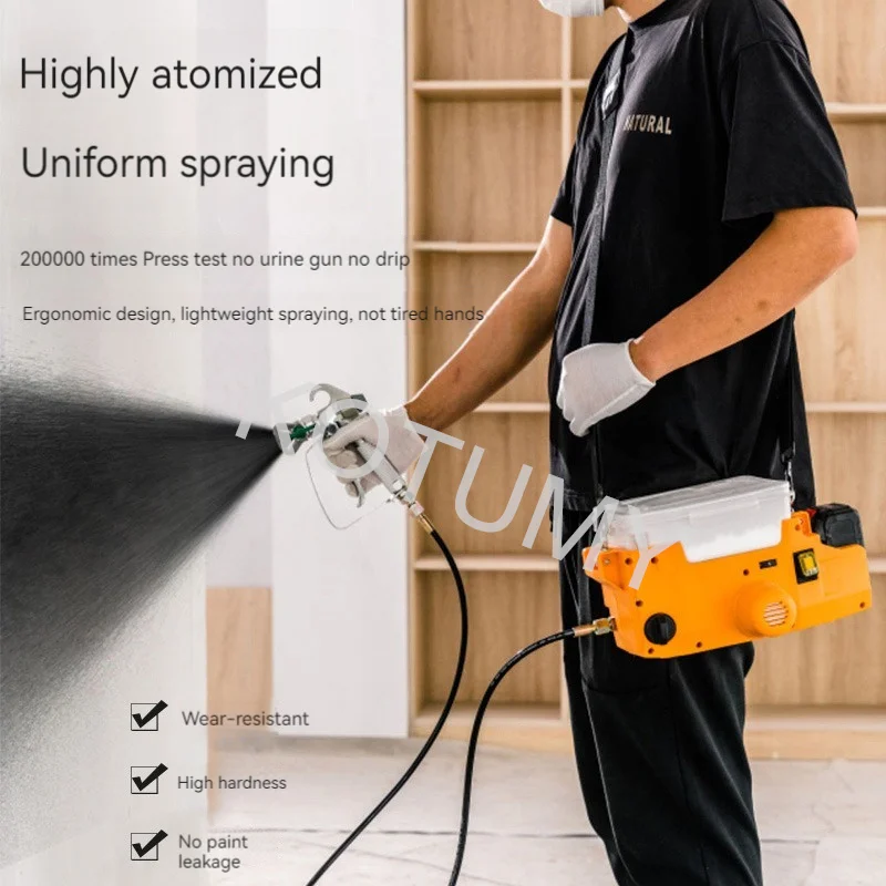 KOTUMY Handheld Spraying Machine High Pressure Lithium Battery Backpack Spraying Gun Wall Repair,Suitable Paint,Latex Paint