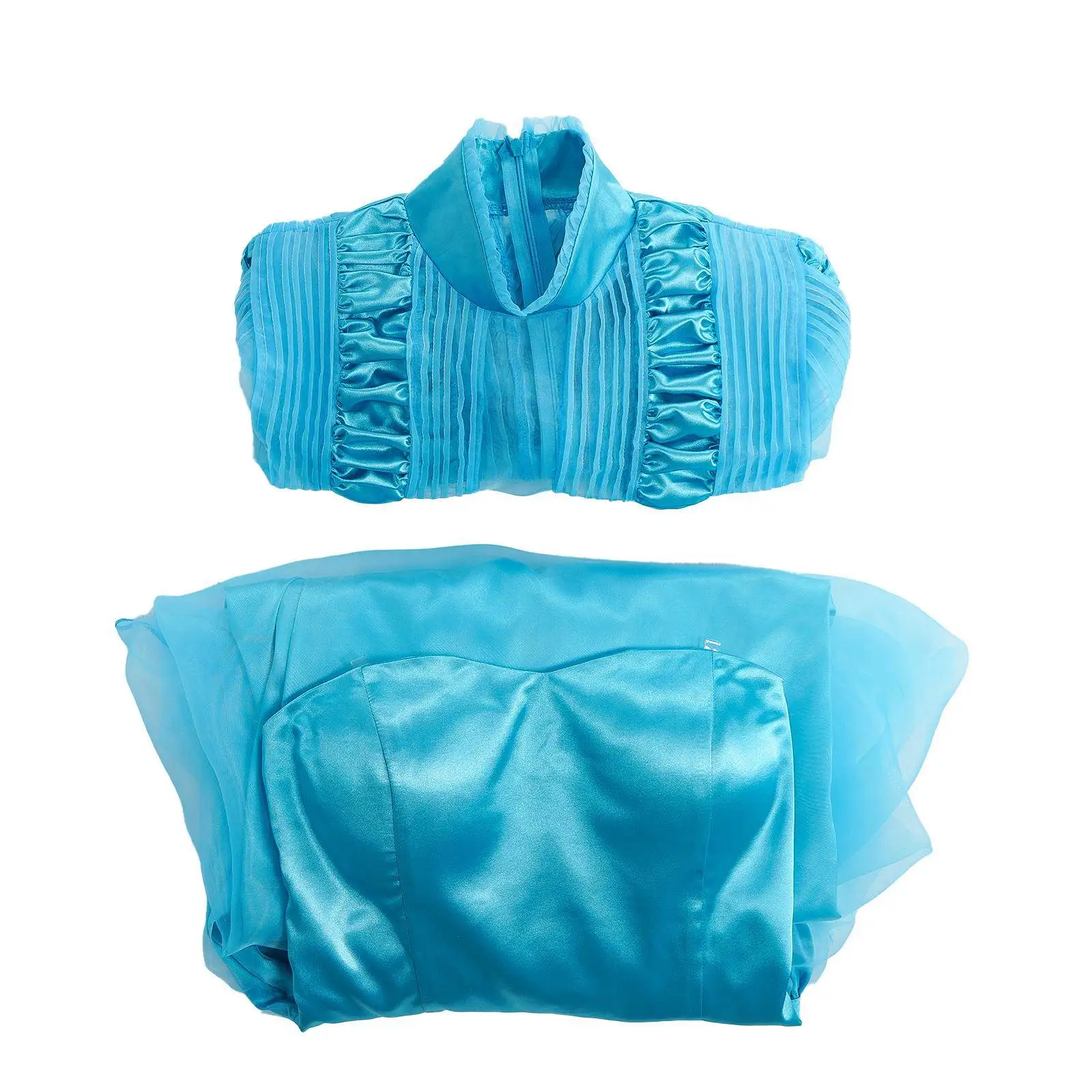 

Хэллоуин Косплей Двойной Цвет Ретро Придворное Полупрозрачное Платье с Закрытой Талией Vintage Sle f-Прозрачное Платье