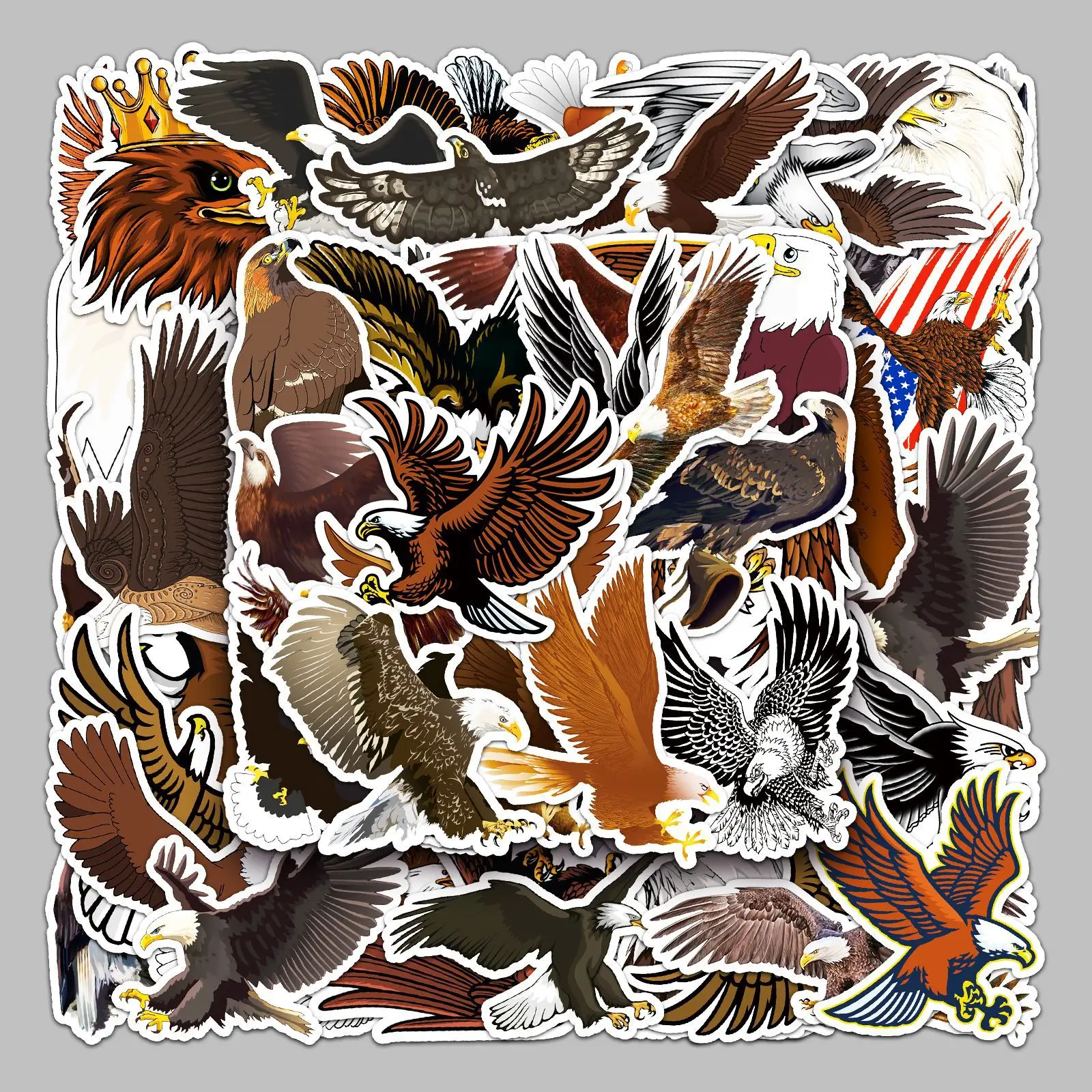 10/30/50PCS Cartoon Eagle Animal Sticker Graffiti iPad Luggage Mobile Phone Car Guitar DIY Wall Sticker Toy Decoration Wholesale