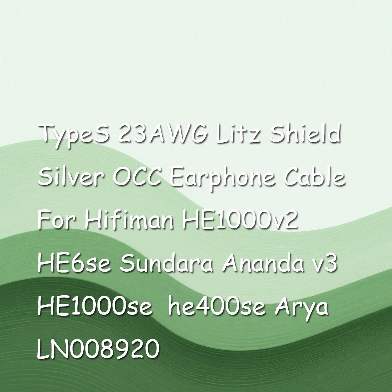 TypeS 23AWG Litz Shield Silver OCC Earphone Cable For Hifiman HE1000v2 HE6se Sundara Ananda v3 HE1000se  he400se Arya LN008920