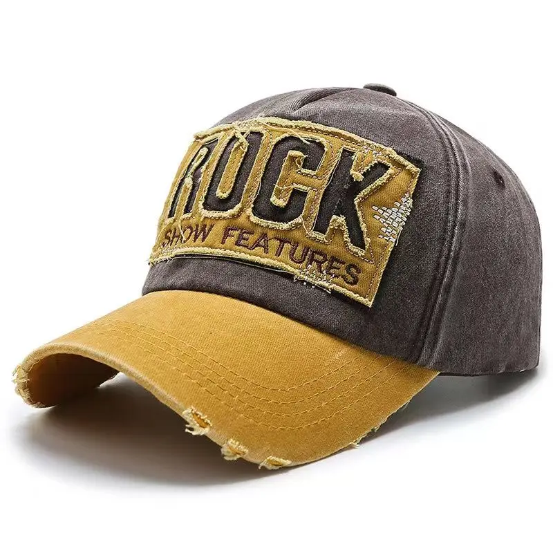 

1PC Summer High Quality Letter ROCK Embroidery Cotton Baseball Cap for Men Women Gorras Snapback Outdoor Sport Sun Hat