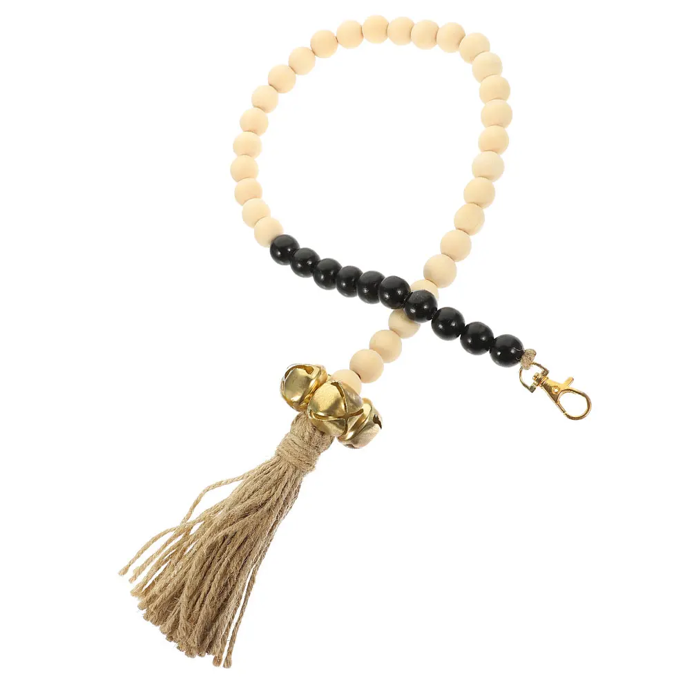 

Beaded Dog Door Hanging Pet Training Bell Decorative Wear-Resistant For Small Medium Large Dogs Easy Install Rustic Style