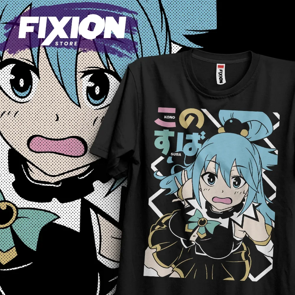 Camiseta Para Anime Konosuba – Aqua # J3 [N] Camiseta Mange