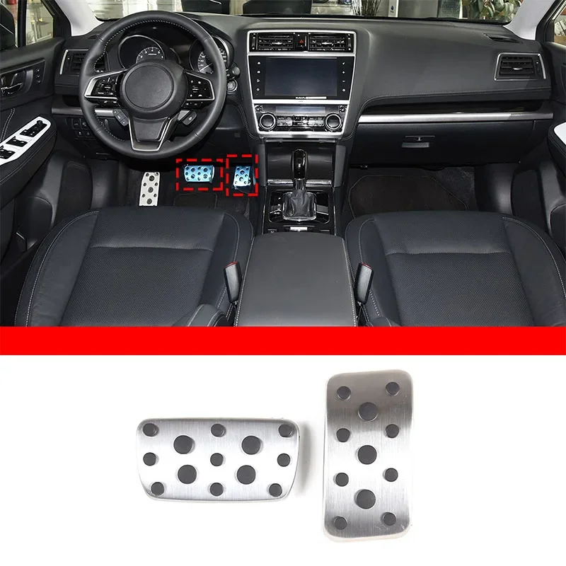 

For Subaru Legacy Outback 2014-2020 Stainless Steel Car Gas Brake Pedal Pad Cover Footrest Pedals Auto Protector Cover