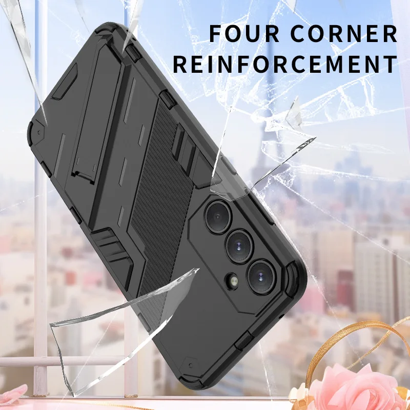 For Samsung Galaxy F13 M13 4G Shockproof Armor Phone Case For SM-E135F SM-M135F Anti-Fall Protect Back Cover Kickstand Coque